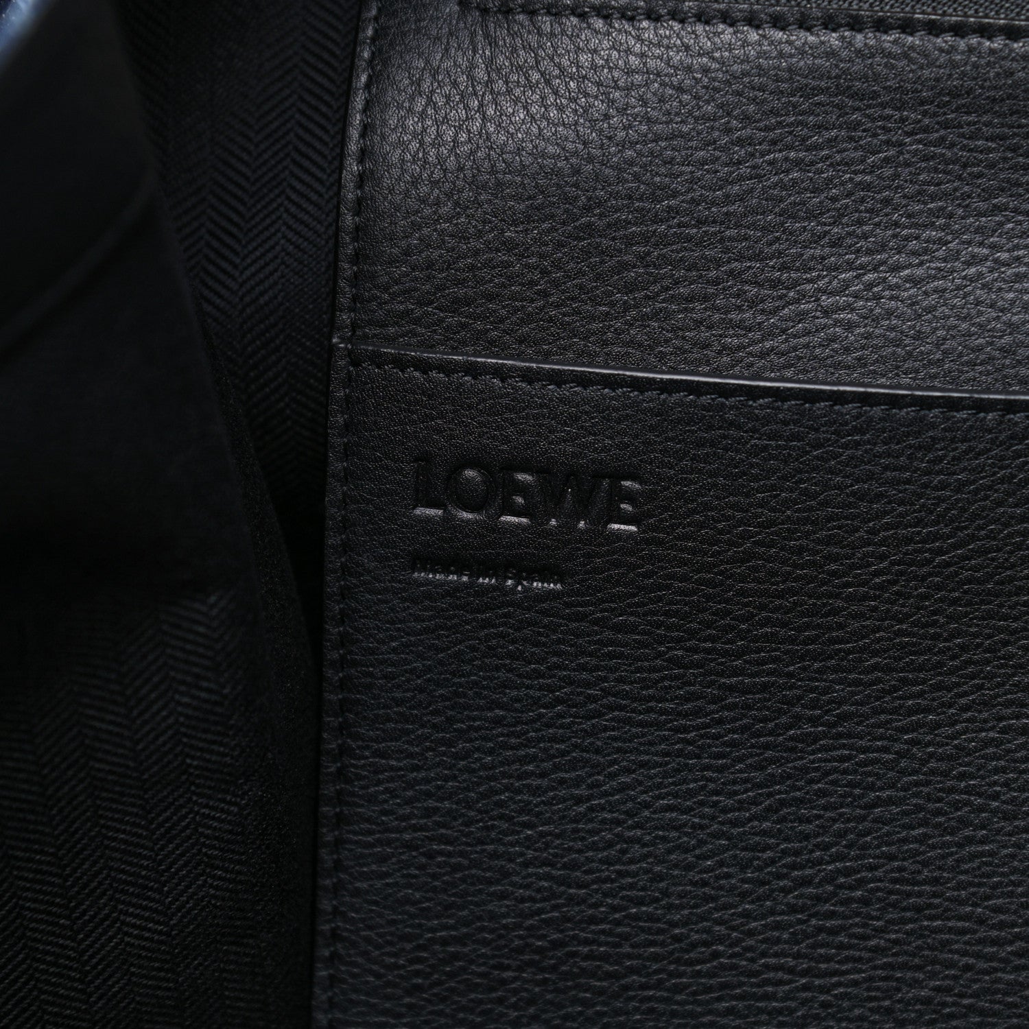 Loewe Denim Calfskin Buckle Tiles Tote Indigo 6 of 11