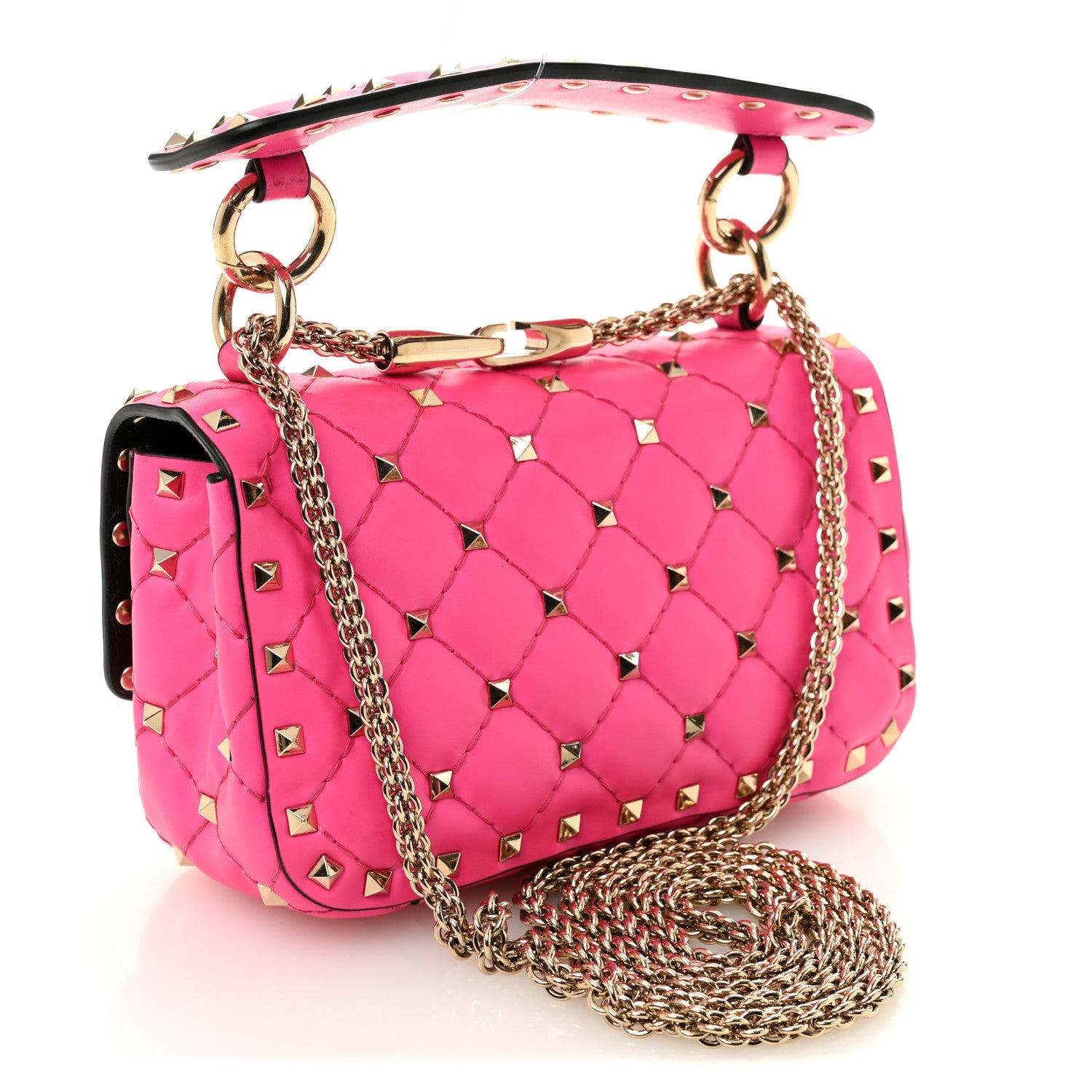 Valentino Garavani Calfskin Mini Rockstud Spike Shoulder Bag Azalea 3 of 9