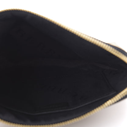 Burberry Nylon Large Border Pouch Gold Black 5 of 10