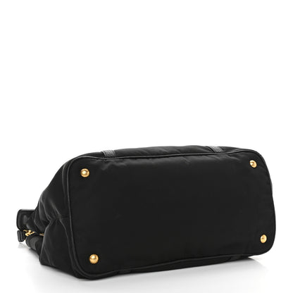 Prada Tessuto Nylon Saffiano Tote Black 4 of 13