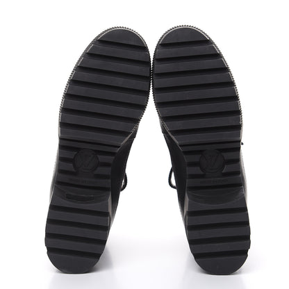 Louis Vuitton Suede Calfskin Laureate Platform Desert Boots 37.5 Black 5 of 8