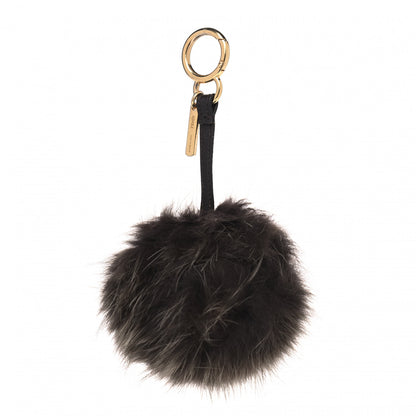 Fendi Fox Fur Vitello Elite Pom Pom Bag Charm Moro 1 of 4