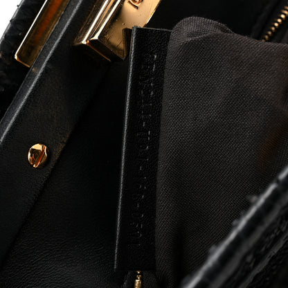 Fendi Snakeskin Nappa Mini Peekaboo Iconic Satchel Black 7 of 10