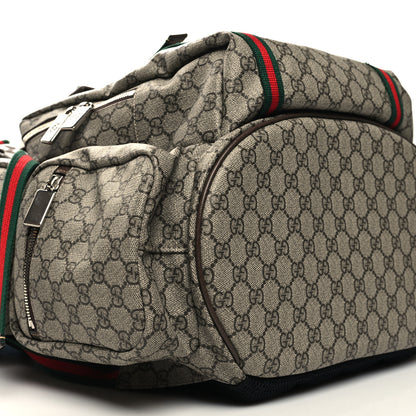 Gucci GG Supreme Monogram Web Backpack Beige Ebony 10 of 11