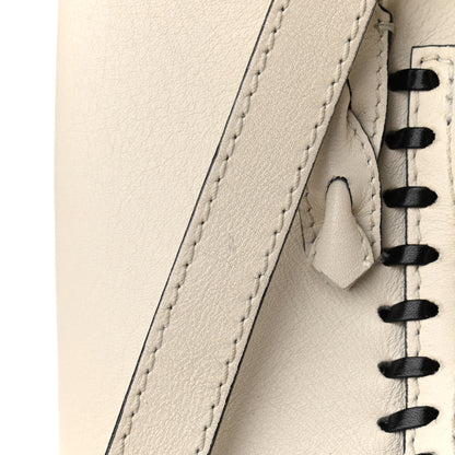 Alexander McQueen Calfskin Whipstitch Folk Tote White 8 of 20