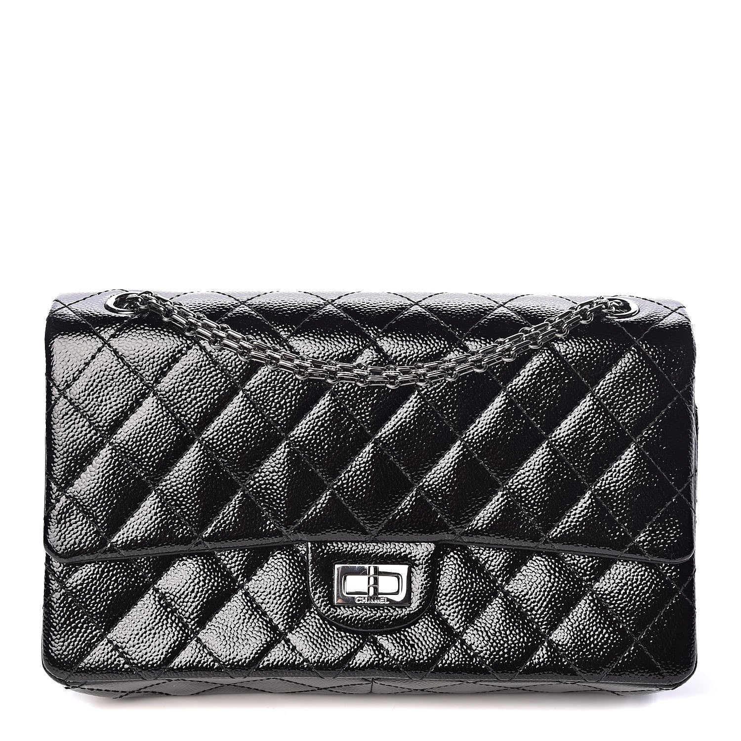 Chanel Patent Caviar Quilted 2.55 Reissue 226 Flap Black 1 of 11