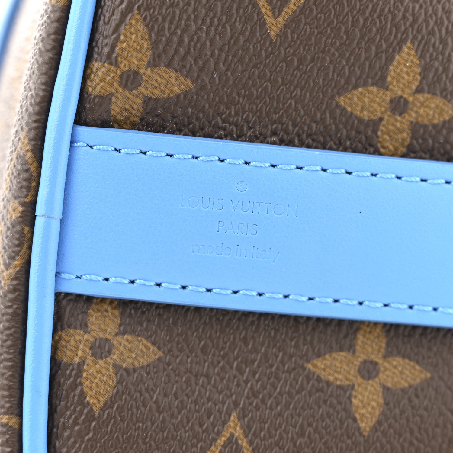 Louis Vuitton Monogram Macassar LV Colormania Keepall Bandouliere 25 Gaston Blue 6 of 13