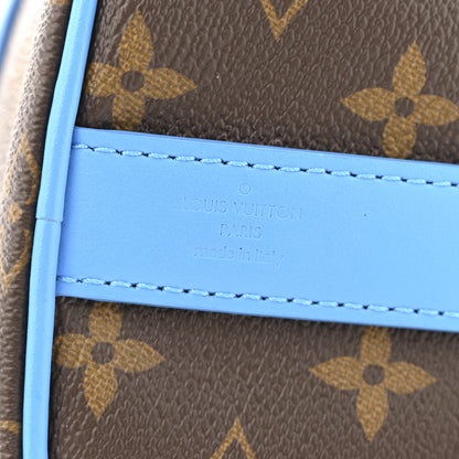 Louis Vuitton Monogram Macassar LV Colormania Keepall Bandouliere 25 Gaston Blue 6 of 13