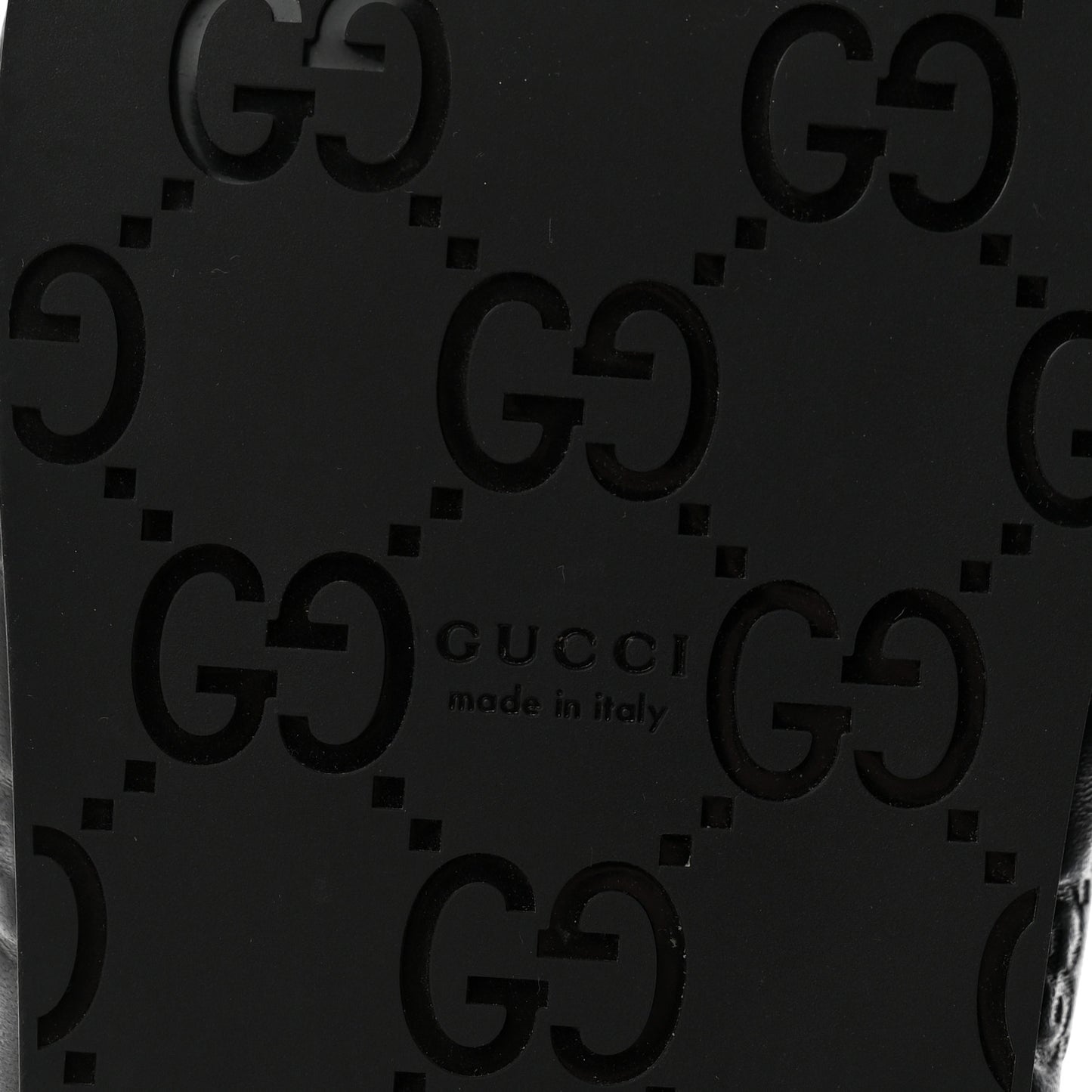 Guccissima GG Embossed Womens Sandals 36 Black