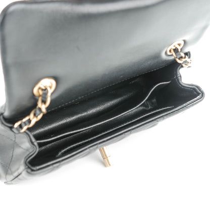 Chanel Lambskin Quilted Extra Mini Flap Black 6 of 8