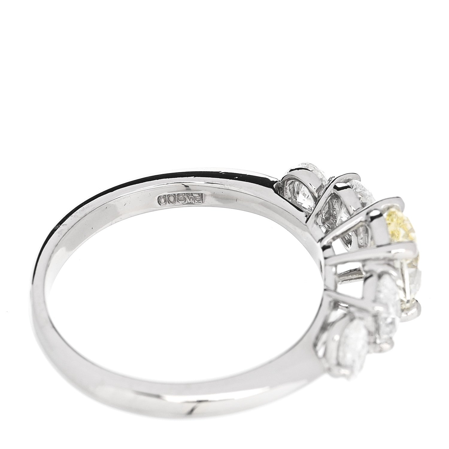 Parker & West by FASHIONPHILE Platinum Yellow Diamond 1.71ctw Five Stone Ring 51 5.75 10 of 10