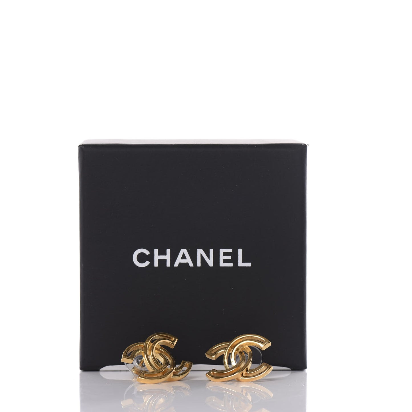 Metal Obazine CC Earrings Gold
