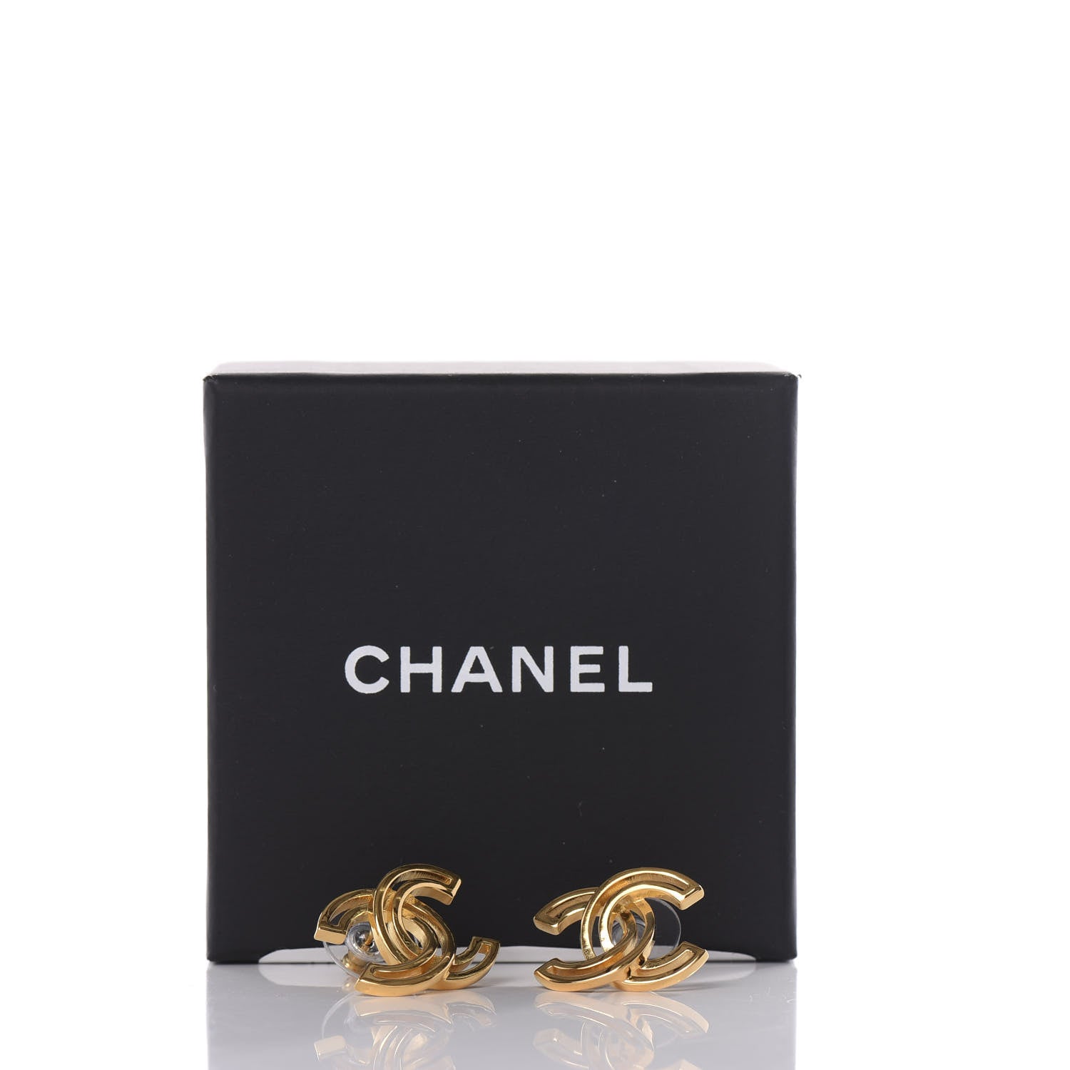 Chanel Metal Obazine CC Earrings Gold 5 of 5