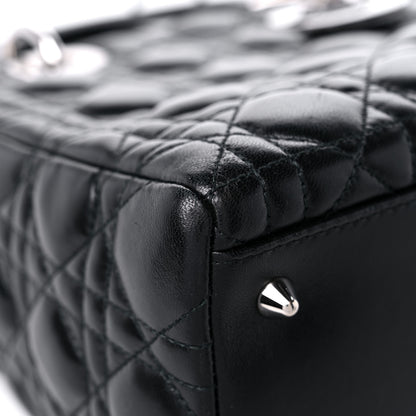 Christian Dior Lambskin Cannage Medium Lady Dior Black 8 of 13