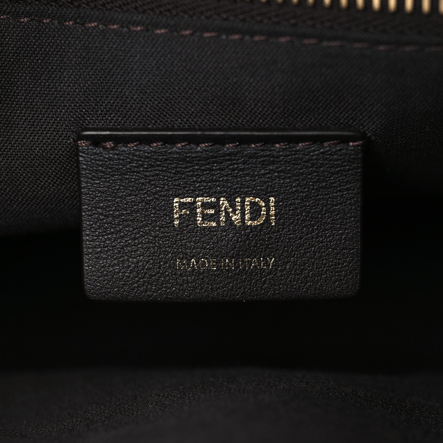Fendi Vitello King Macro Stitchings Logo Medium By The Way Boston Bag Cyber Blue 5 of 7