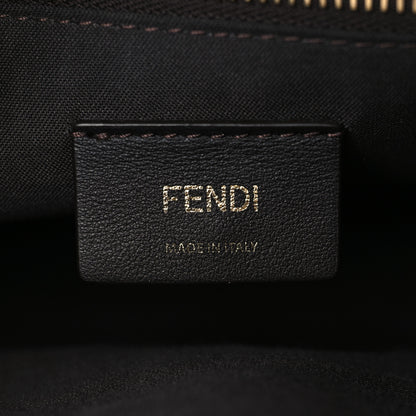 Fendi Vitello King Macro Stitchings Logo Medium By The Way Boston Bag Cyber Blue 5 of 7