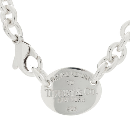 Tiffany Sterling Silver Return to Tiffany Oval Tag Choker Necklace 3 of 3