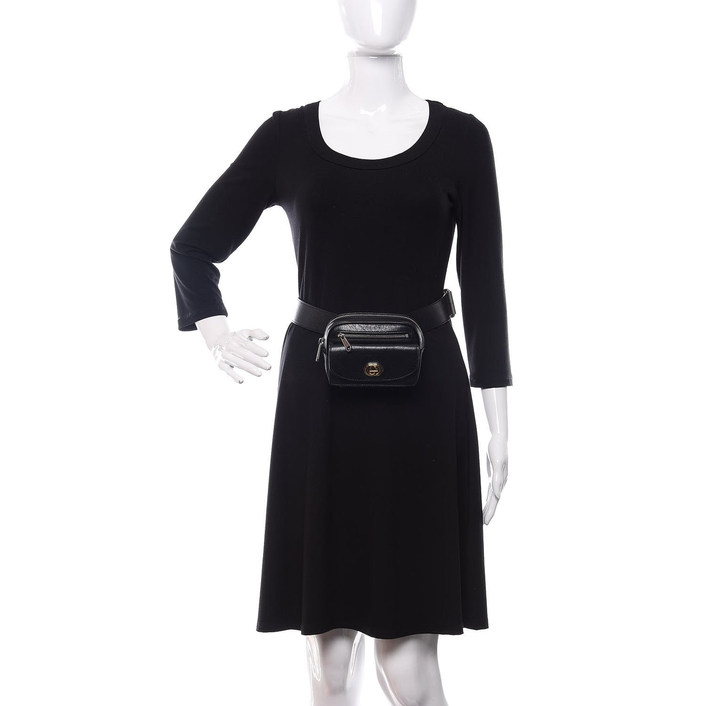 Fluffy Calfskin Mini Morpheus Belt Bag 90 36 Black