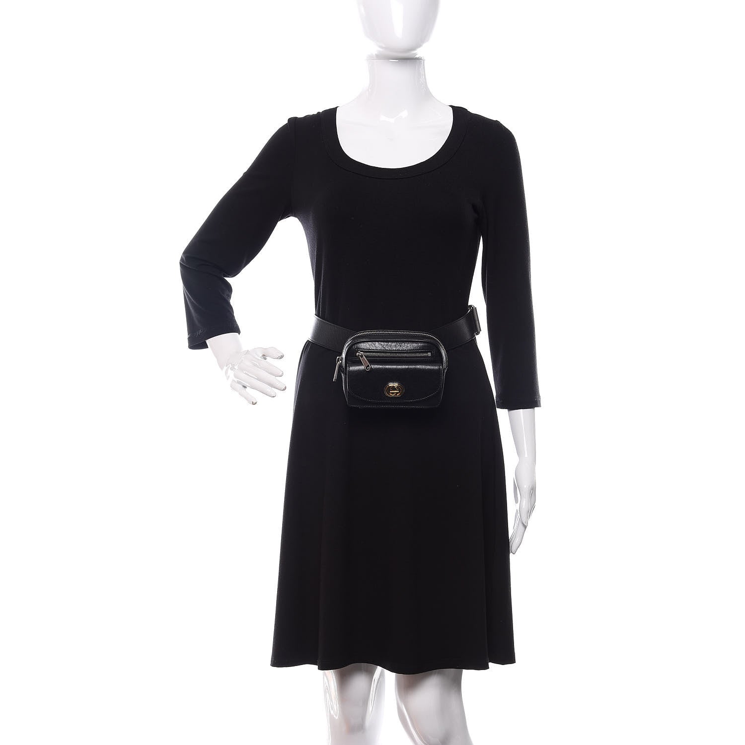 Gucci Fluffy Calfskin Mini Morpheus Belt Bag 90 36 Black 2 of 12
