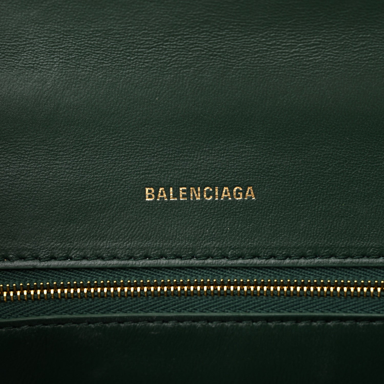 Balenciaga Shiny Calfskin Crocodile Embossed Small Hourglass Top Handle Bag Forest Green 6 of 12