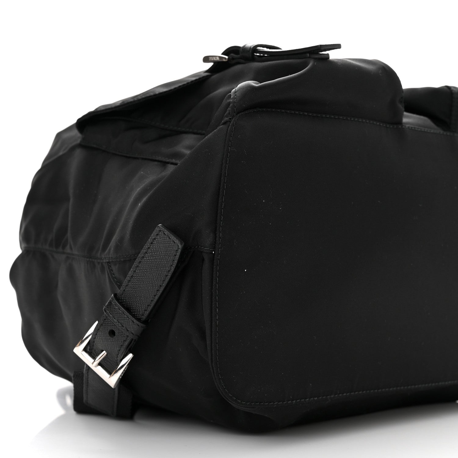 Prada Tessuto Nylon Saffiano Medium Backpack Black 7 of 8