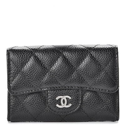 Chanel Caviar Quilted Flap Card Holder Black 1 of 10