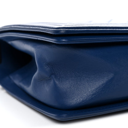 Chanel Lambskin Quilted Medium Boy Flap Blue 9 of 12