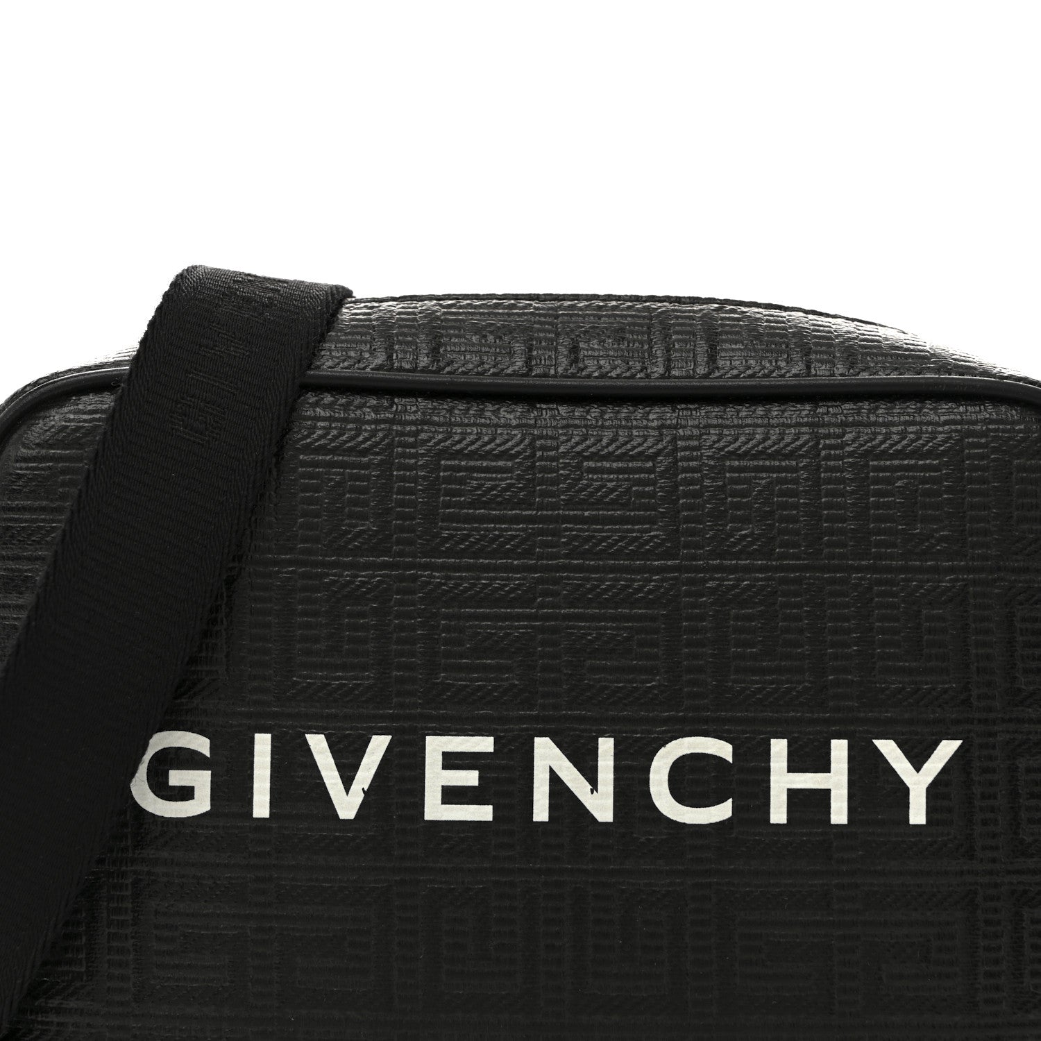 Givenchy Coated Canvas Logo Embossed Body Pouch Black Black 8 of 15