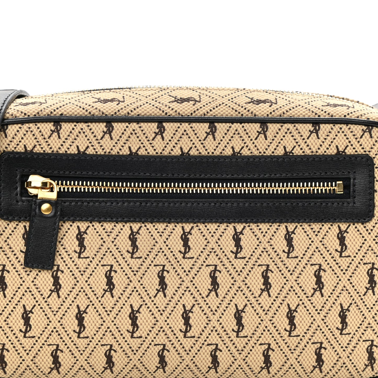 Canvas Monogram All Over Camera Bag Beige