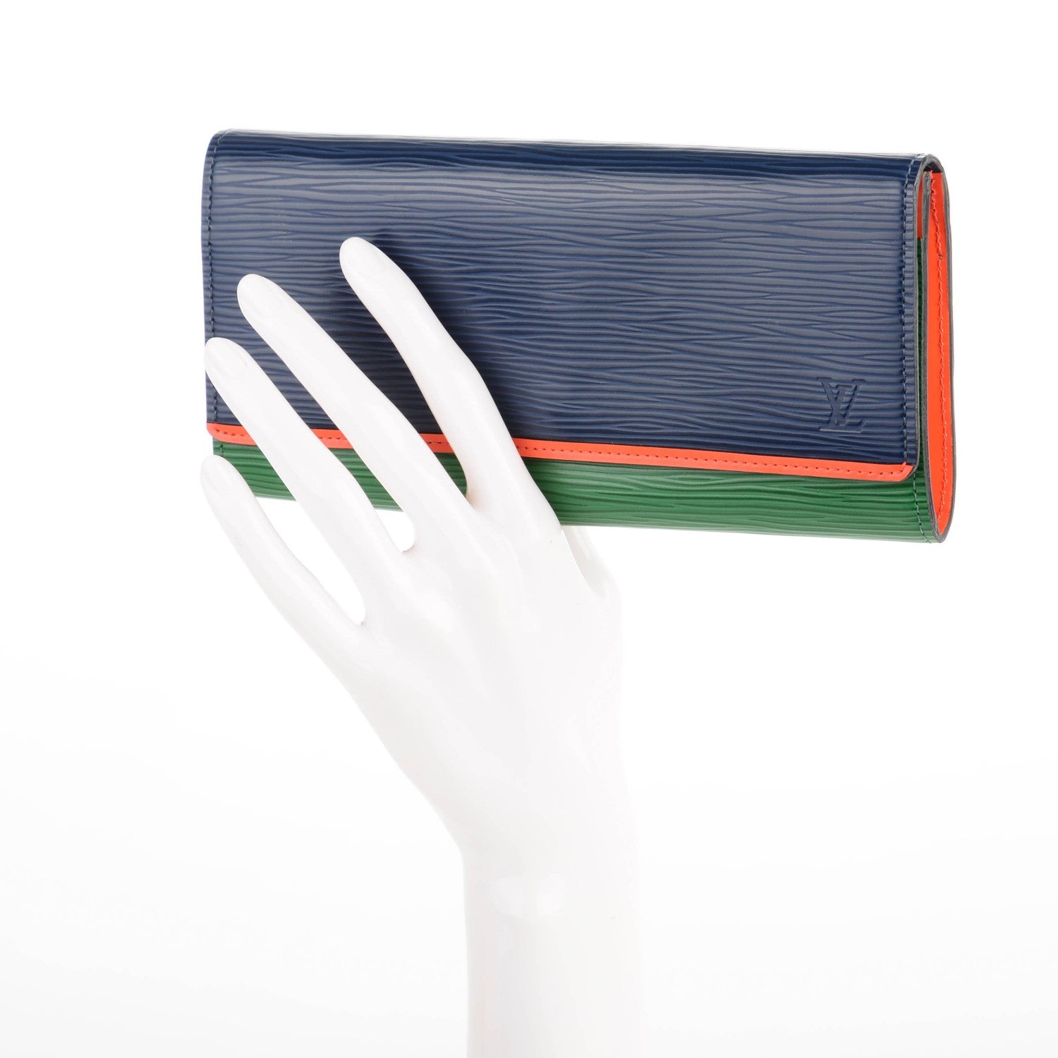 Louis Vuitton Epi Flore Wallet Tri-Color Orange 2 of 7