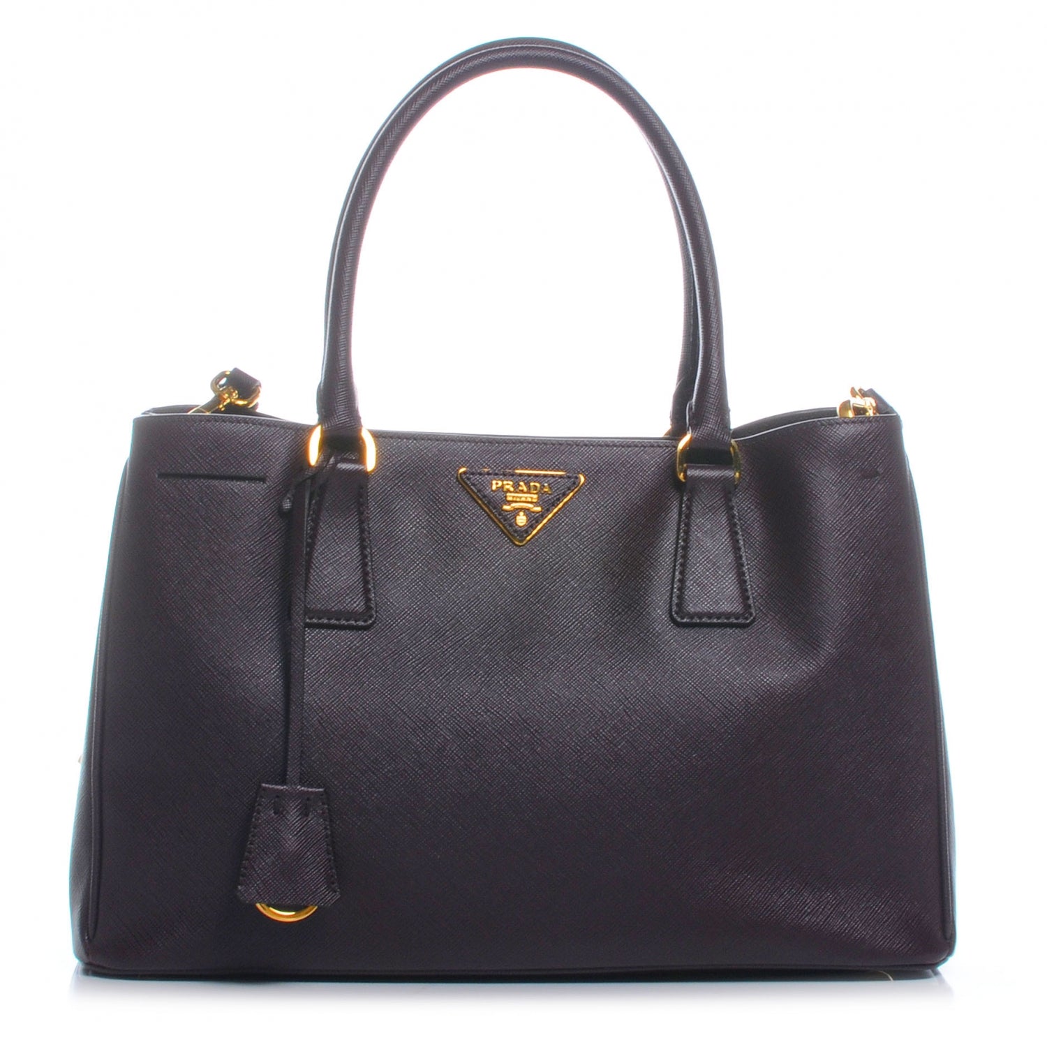 Prada Saffiano Lux Medium Tote Bordeaux 1 of 10