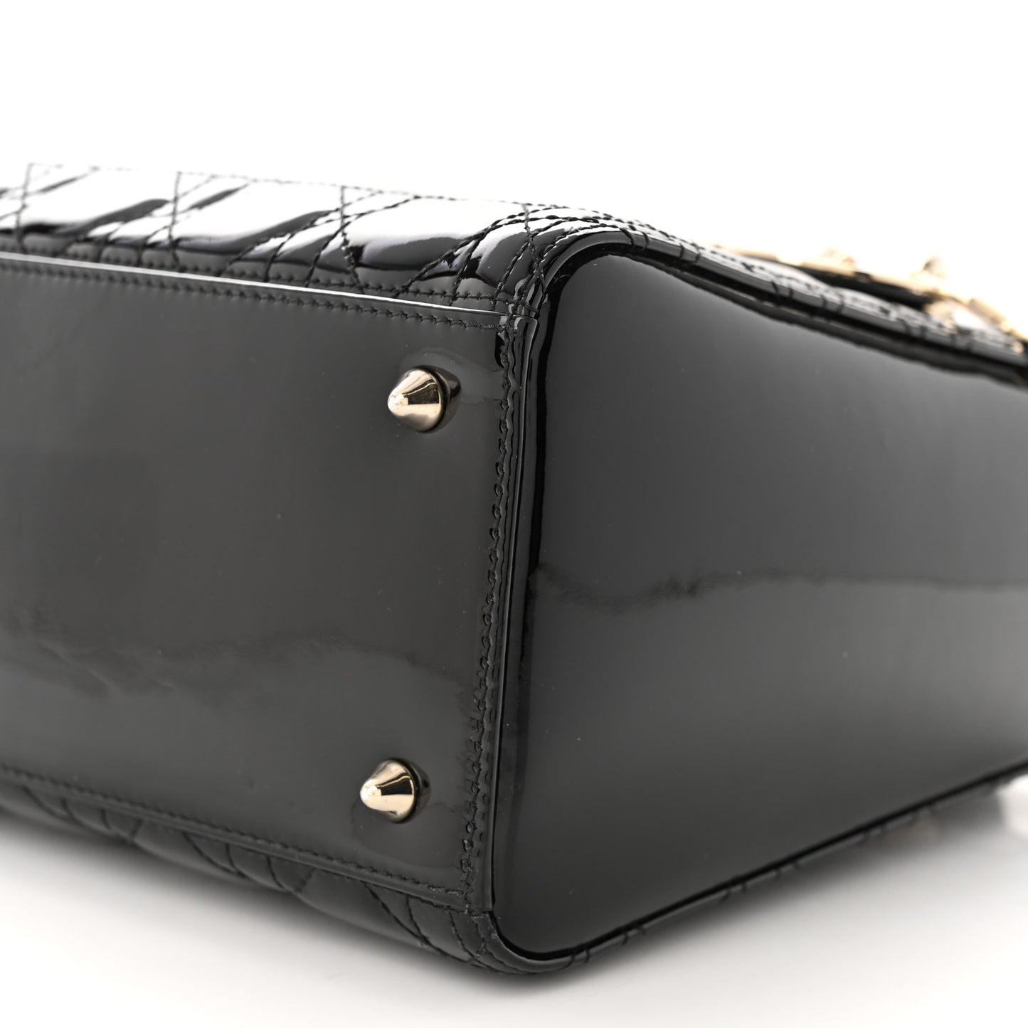 Patent Cannage Medium Lady Dior Black