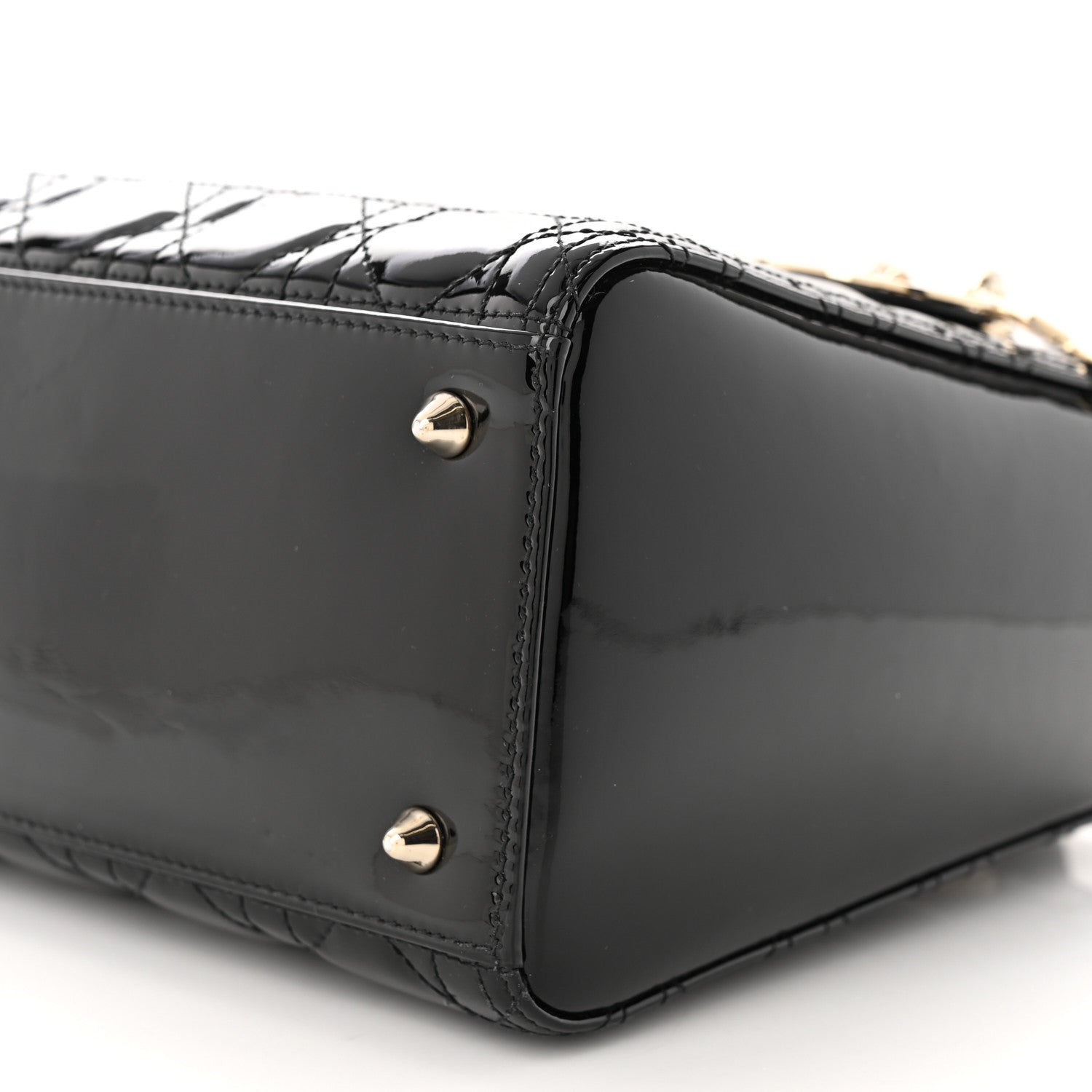 Christian Dior Patent Cannage Medium Lady Dior Black 10 of 12