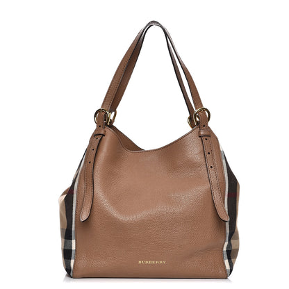 Burberry Grainy Calfskin House Check Small Canterbury Dark Sand 1 of 10