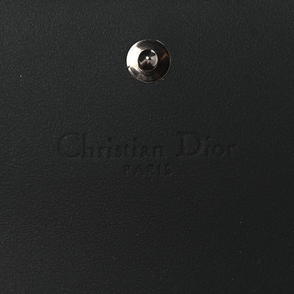 Christian Dior Calfskin Cannage Mini Lady Dior Wallet Black 6 of 8