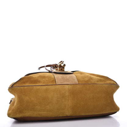 Chloe Suede Medium Lexa Shoulder Bag Mustard Brown 3 of 11