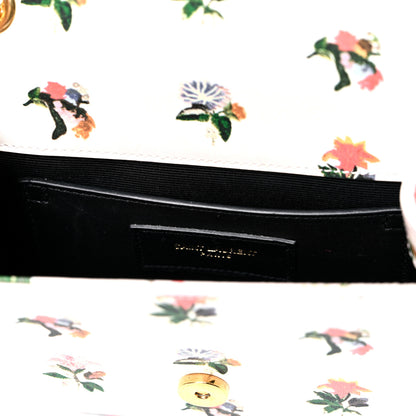 Saint Laurent Calfskin Prairie Flower Printed Small Classic Monogram Kate Satchel White 13 of 16