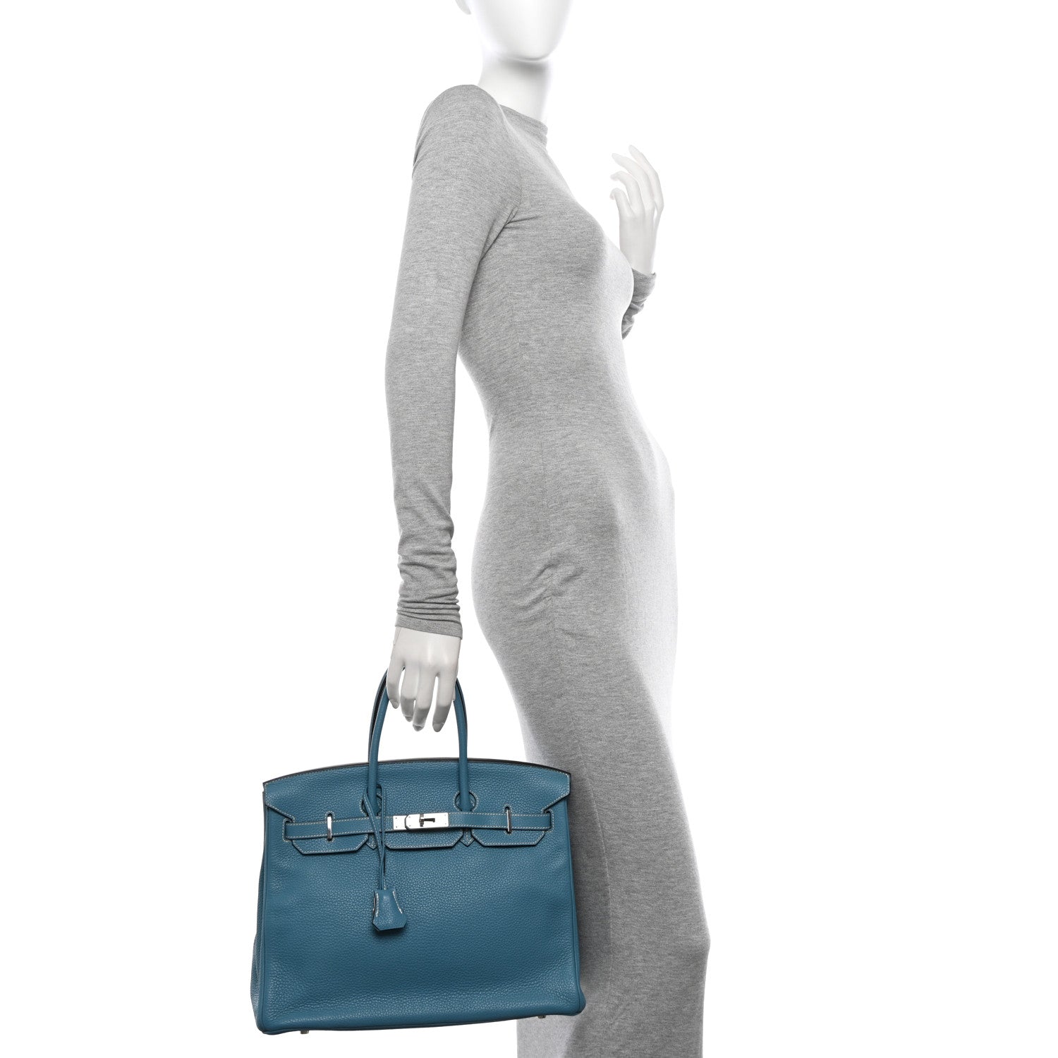 Hermes Togo Birkin 35 Blue Jean 2 of 10