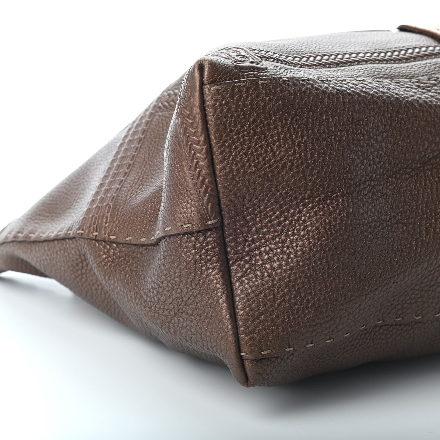 Calfskin Romano Selleria Large Villa Borghese Tote Bronze