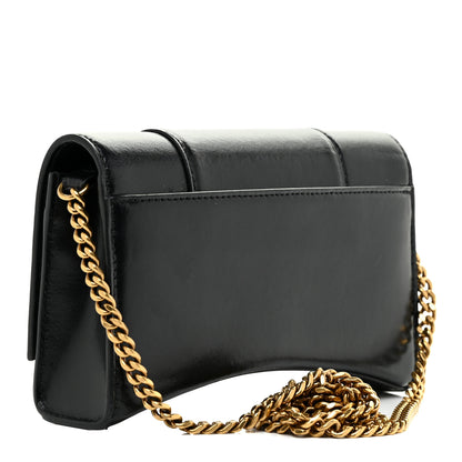 Balenciaga Shiny Box Calfskin Hourglass Chain Bag Black 3 of 21