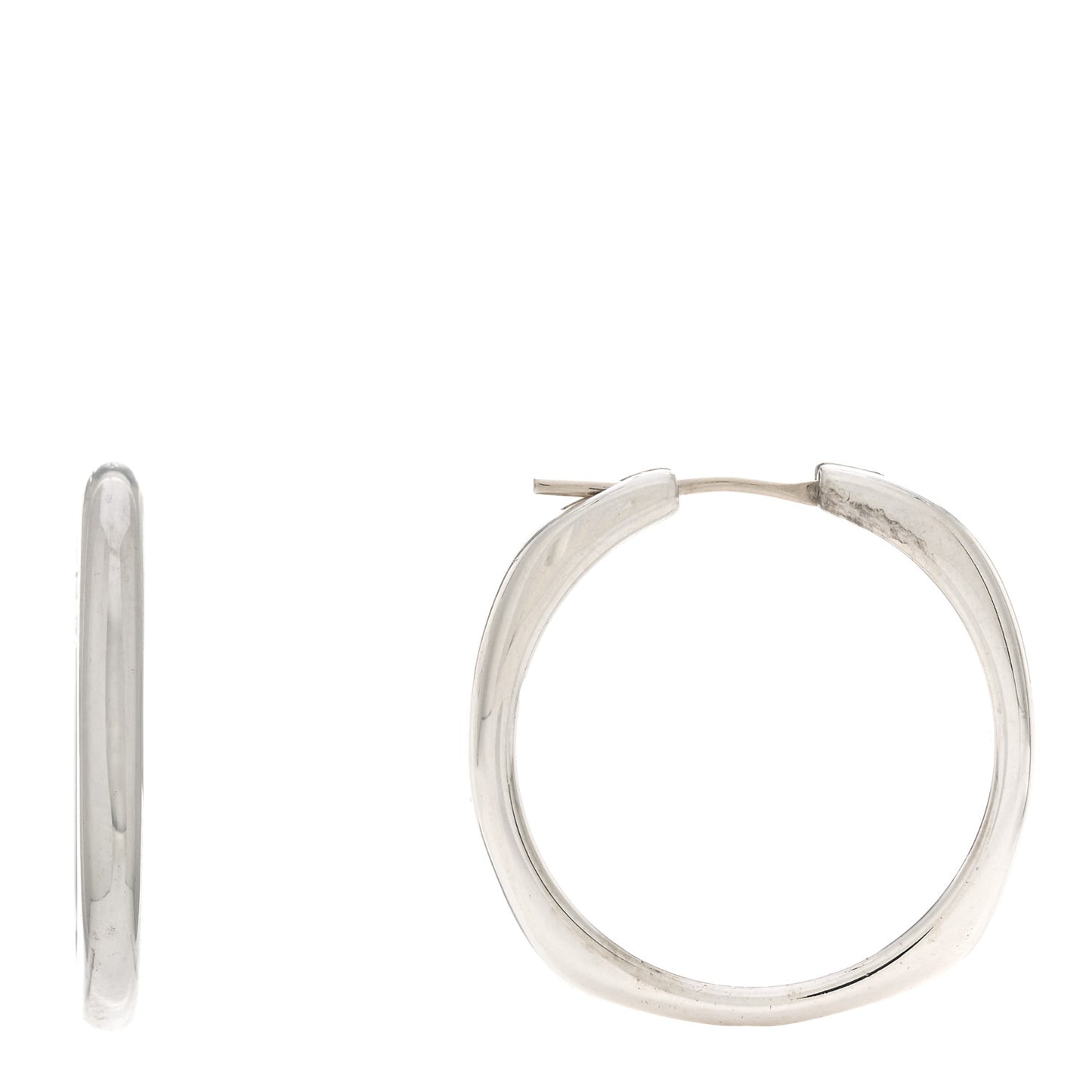 Sterling Silver Square Cushion Hoop Earrings