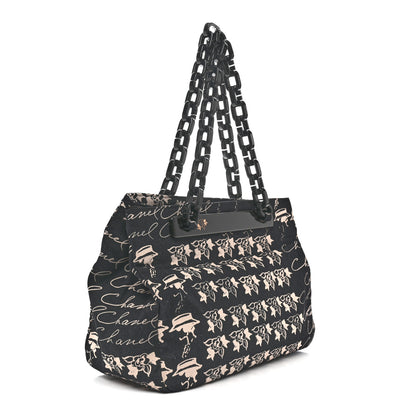 Chanel Canvas Camellia Flower Tote Black 3 of 13