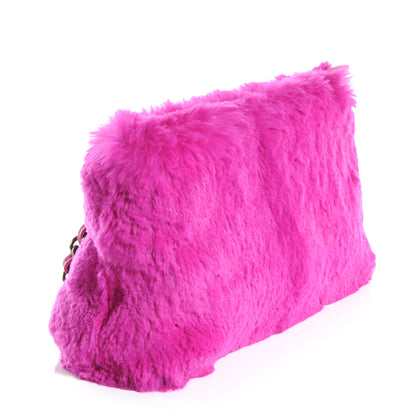 Chanel Rabbit Fur Shoulder Bag Fuchsia 3 of 7
