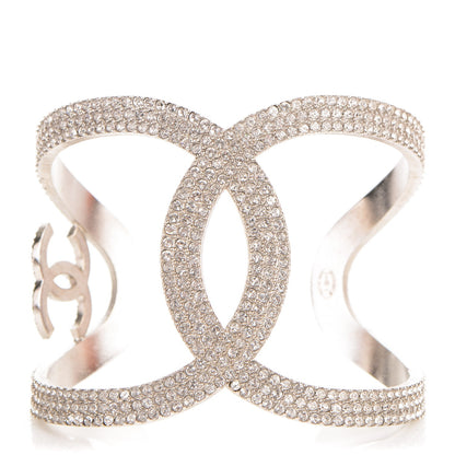 Chanel Crystal CC Cuff Silver 1 of 4