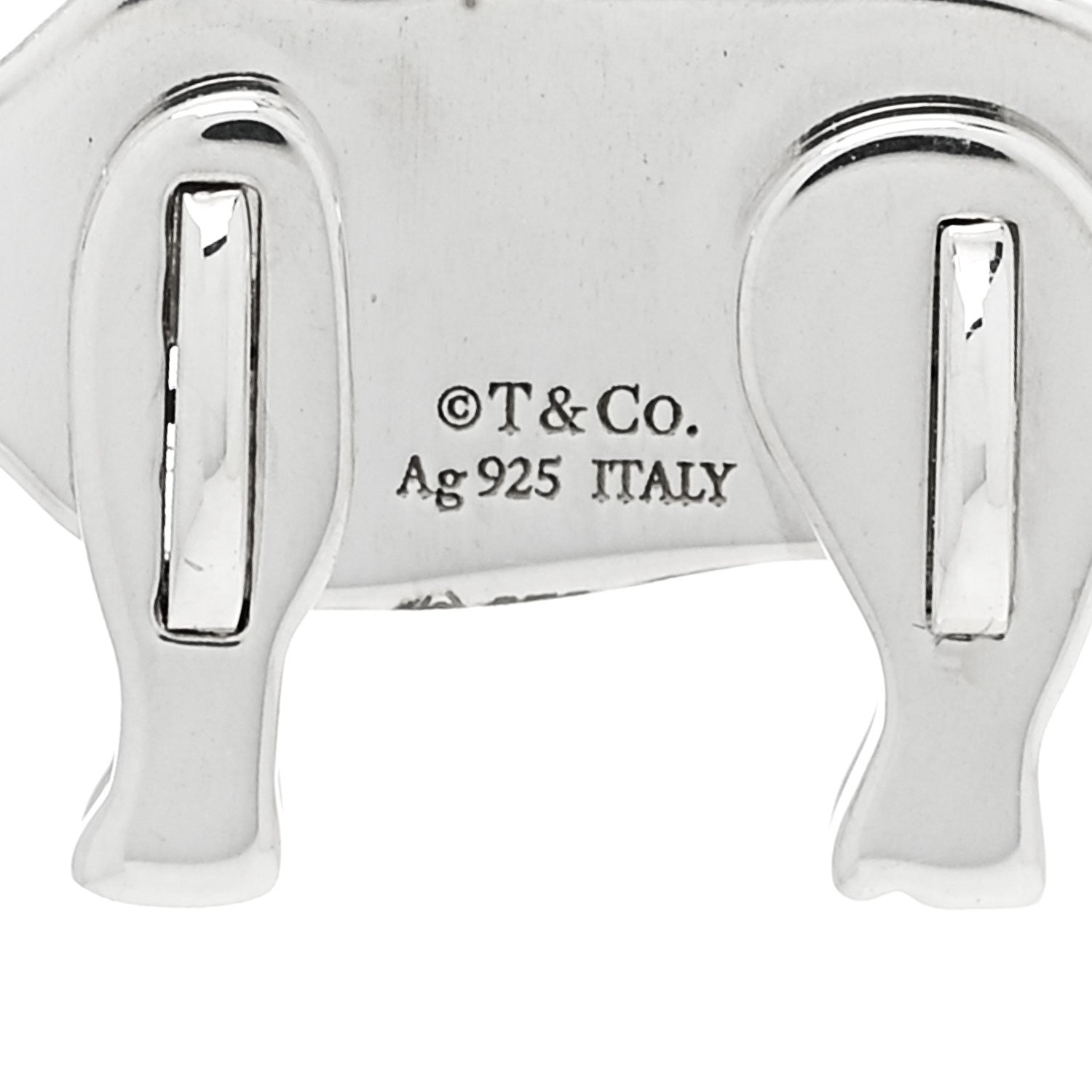 Tiffany Sterling Silver Save the Wild Rhino Charm 4 of 6