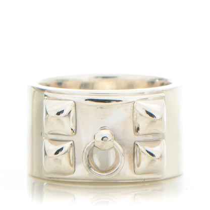 Hermes Sterling Silver Collier De Chien CDC Ring 53 6.25 1 of 9