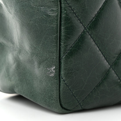 Chanel Glazed Calfskin Quilted Small CC Delivery Tote Dark Green 11 of 11