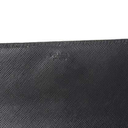 Prada Saffiano Metal Oro Chain Wallet Nero Black 6 of 7
