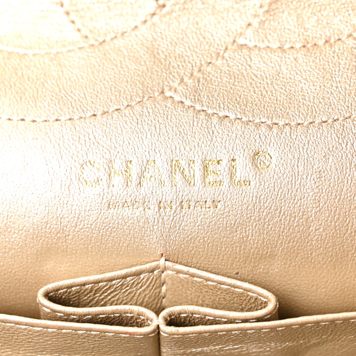 Metallic Aged Calfskin Quilted 2.55 Reissue 227 Flap Gold