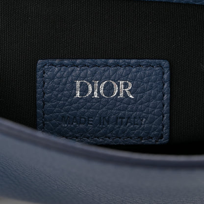 Christian Dior Grained Calfskin Saddle Pouch Blue 6 of 10
